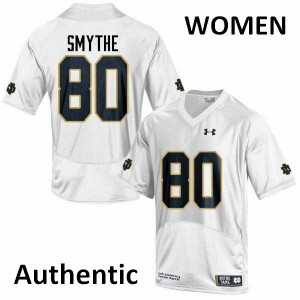 #80 Durham Smythe Notre Dame Fighting Irish Women's Authentic Player Jersey White