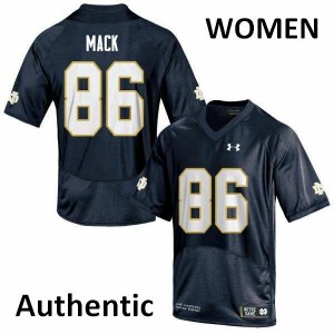 #86 Alize Mack Notre Dame Women's Authentic Player Jersey Navy