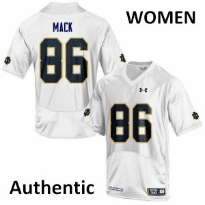#86 Alize Mack University of Notre Dame Women's Authentic Stitch Jersey White
