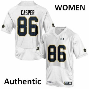 #86 Dave Casper Notre Dame Women's Authentic Player Jerseys White