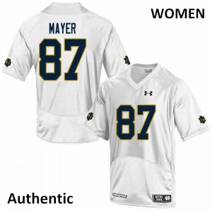 #87 Michael Mayer Notre Dame Women's Authentic NCAA Jersey White