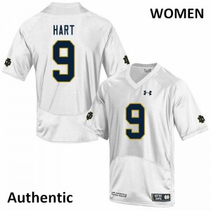 #9 Cam Hart Notre Dame Fighting Irish Women's Authentic High School Jersey White