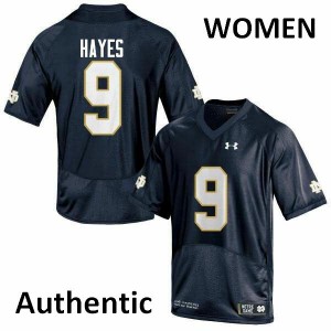#9 Daelin Hayes UND Women's Authentic Embroidery Jerseys Navy Blue