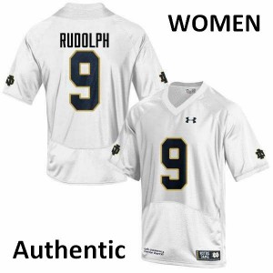 #9 Kyle Rudolph Fighting Irish Women's Authentic Embroidery Jersey White