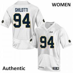#94 Giovanni Ghilotti University of Notre Dame Women's Authentic Stitched Jersey White