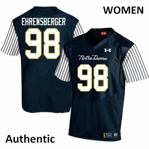 #98 Alexander Ehrensberger Fighting Irish Women's Alternate Authentic Embroidery Jersey Navy Blue