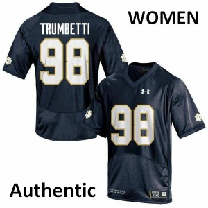 #98 Andrew Trumbetti Notre Dame Fighting Irish Women's Authentic Alumni Jersey Navy Blue