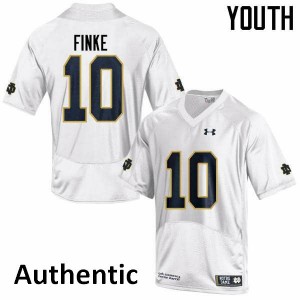 #10 Chris Finke Notre Dame Fighting Irish Youth Authentic Football Jersey White