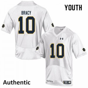#10 TaRiq Bracy UND Youth Authentic Stitched Jersey White