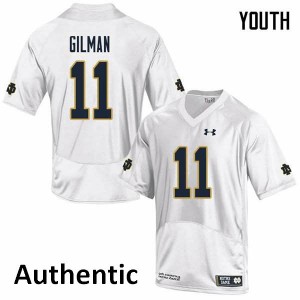 #11 Alohi Gilman UND Youth Authentic NCAA Jersey White