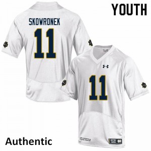 #11 Ben Skowronek Irish Youth Authentic High School Jersey White