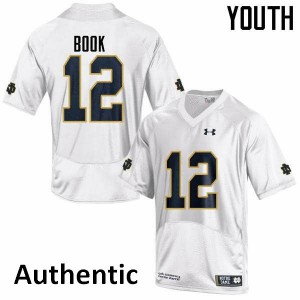#12 Ian Book Irish Youth Authentic Embroidery Jersey White
