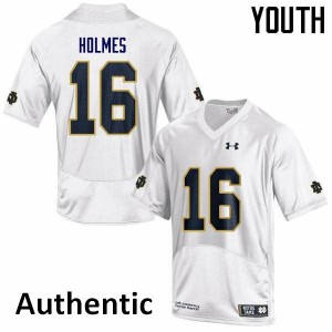 #16 C.J. Holmes UND Youth Authentic NCAA Jerseys White