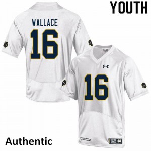 #16 KJ Wallace Irish Youth Authentic Alumni Jersey White