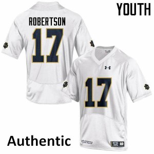 #17 Isaiah Robertson Notre Dame Youth Authentic Alumni Jersey White