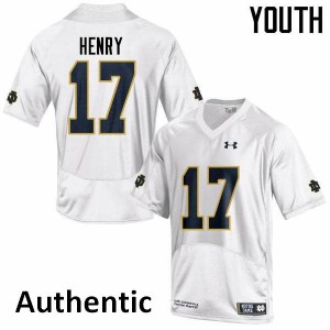 #17 Nolan Henry Irish Youth Authentic Official Jerseys White