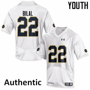 #22 Asmar Bilal UND Youth Authentic Player Jersey White