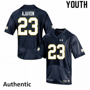 #23 Litchfield Ajavon Notre Dame Youth Authentic Official Jerseys Navy