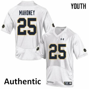 #25 John Mahoney Notre Dame Youth Authentic NCAA Jersey White