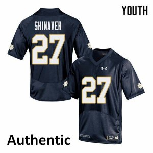 #27 Arion Shinaver Notre Dame Youth Authentic Football Jerseys Navy