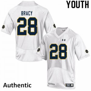 #28 TaRiq Bracy UND Youth Authentic Alumni Jersey White