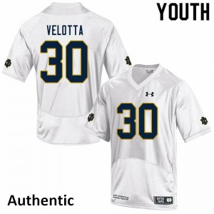 #30 Chris Velotta Notre Dame Fighting Irish Youth Authentic Player Jerseys White