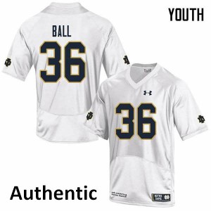 #36 Brian Ball UND Youth Authentic University Jersey White
