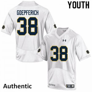 #38 Dawson Goepferich Notre Dame Youth Authentic Alumni Jerseys White