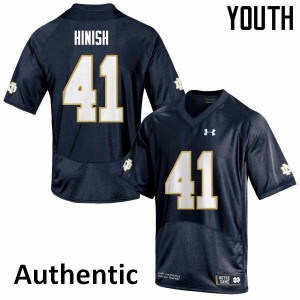 #41 Kurt Hinish Notre Dame Fighting Irish Youth Authentic NCAA Jerseys Navy