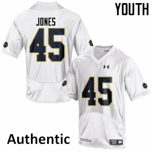 #45 Jonathan Jones Notre Dame Fighting Irish Youth Authentic NCAA Jersey White