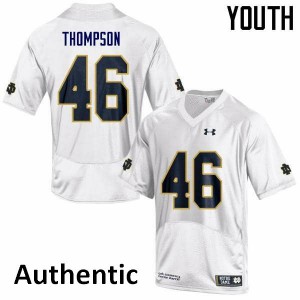 #46 Jimmy Thompson University of Notre Dame Youth Authentic Alumni Jerseys White