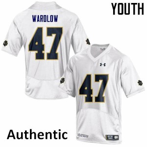 #47 Kofi Wardlow Irish Youth Authentic NCAA Jerseys White