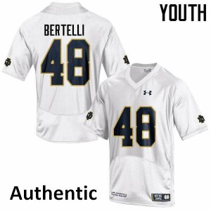 #48 Angelo Bertelli Notre Dame Fighting Irish Youth Authentic University Jerseys White
