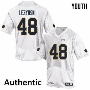 #48 Xavier Lezynski Irish Youth Authentic Player Jersey White