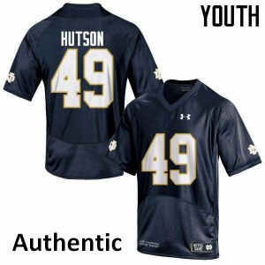 #49 Brandon Hutson Notre Dame Youth Authentic Alumni Jersey Navy Blue