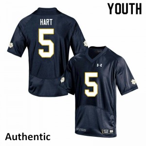 #5 Cam Hart Notre Dame Fighting Irish Youth Authentic Player Jersey Navy