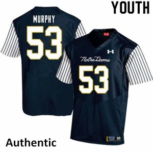 #53 Quinn Murphy Notre Dame Fighting Irish Youth Alternate Authentic Official Jersey Navy Blue