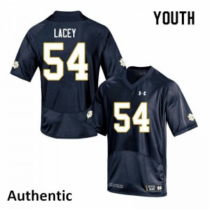 #54 Jacob Lacey University of Notre Dame Youth Authentic Official Jerseys Navy