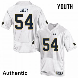 #54 Jacob Lacey University of Notre Dame Youth Authentic Alumni Jersey White