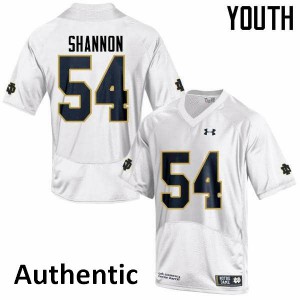 #54 John Shannon Notre Dame Youth Authentic Official Jerseys White