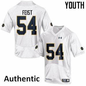#54 Lincoln Feist Notre Dame Youth Authentic High School Jerseys White
