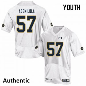 #57 Jayson Ademilola UND Youth Authentic High School Jersey White