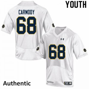 #68 Michael Carmody Notre Dame Youth Authentic Stitch Jerseys White
