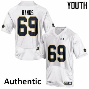 #69 Aaron Banks Irish Youth Authentic Official Jersey White