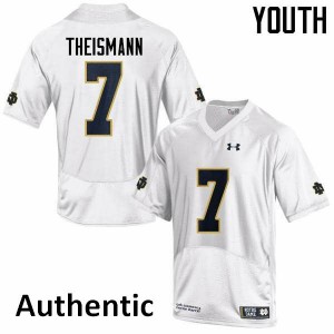 #7 Joe Theismann Irish Youth Authentic College Jersey White