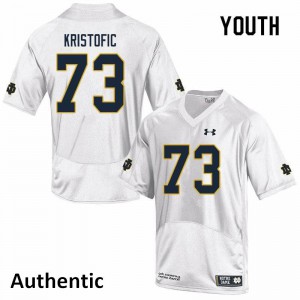 #73 Andrew Kristofic UND Youth Authentic Embroidery Jerseys White