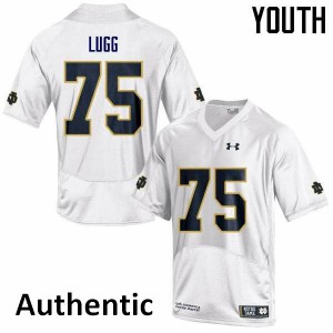 #75 Josh Lugg Notre Dame Fighting Irish Youth Authentic High School Jerseys White