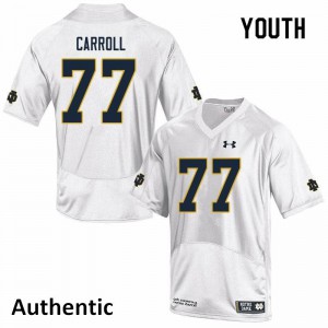 #77 Quinn Carroll Notre Dame Youth Authentic Alumni Jersey White