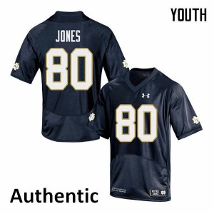 #80 Micah Jones Notre Dame Youth Authentic College Jerseys Navy