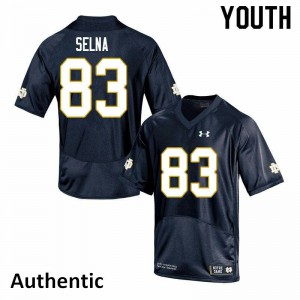 #83 Charlie Selna Notre Dame Youth Authentic College Jerseys Navy